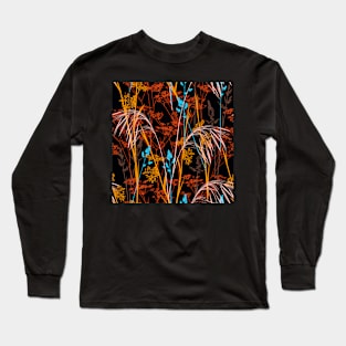 In the wild meadow - black-orange Long Sleeve T-Shirt